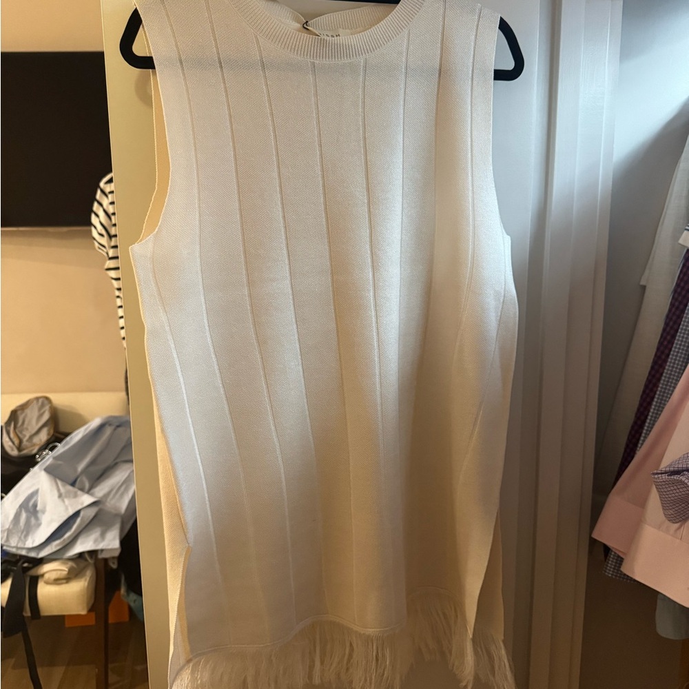 DISSH White Sleeveless Crew Neck Sheath Top - Picture 5 of 8